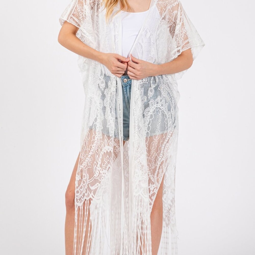 White Lace Cover-up - Picture 2 of 3